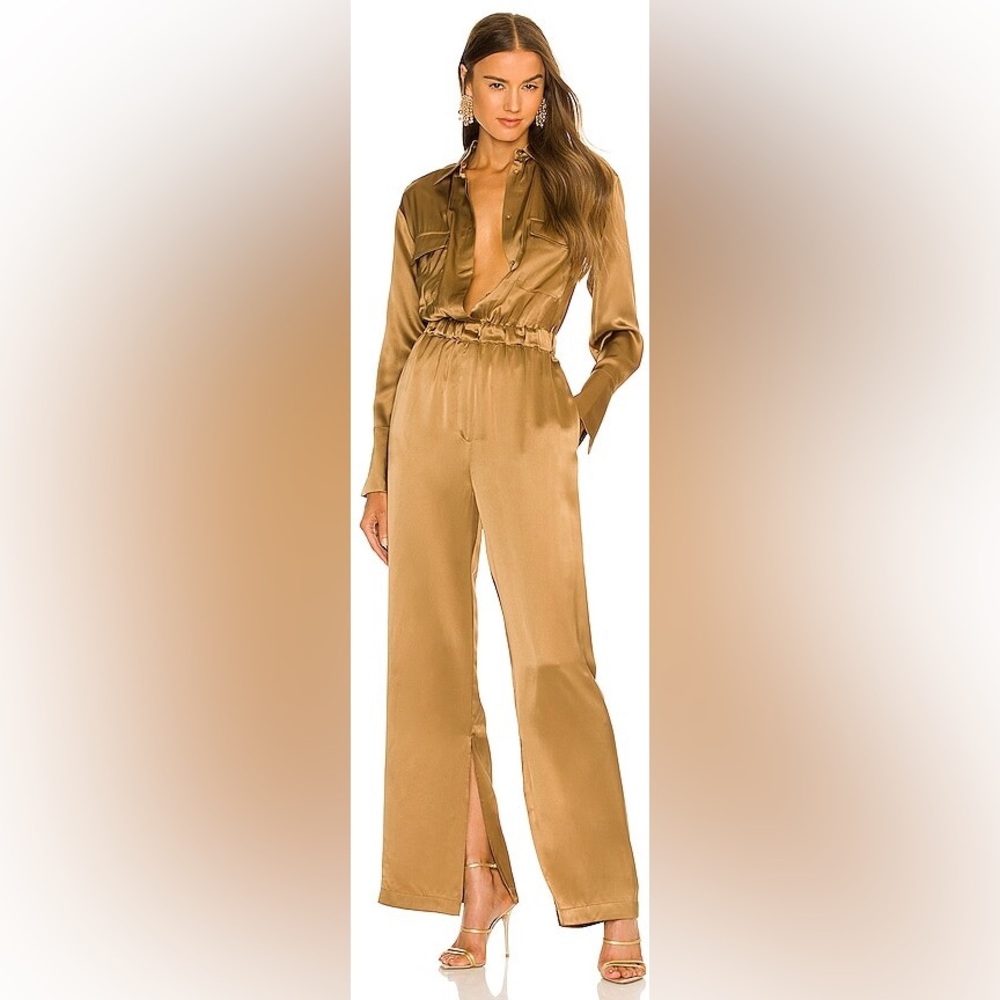NICHOLAS Emma Double Pocket Jumpsuit in Cigar